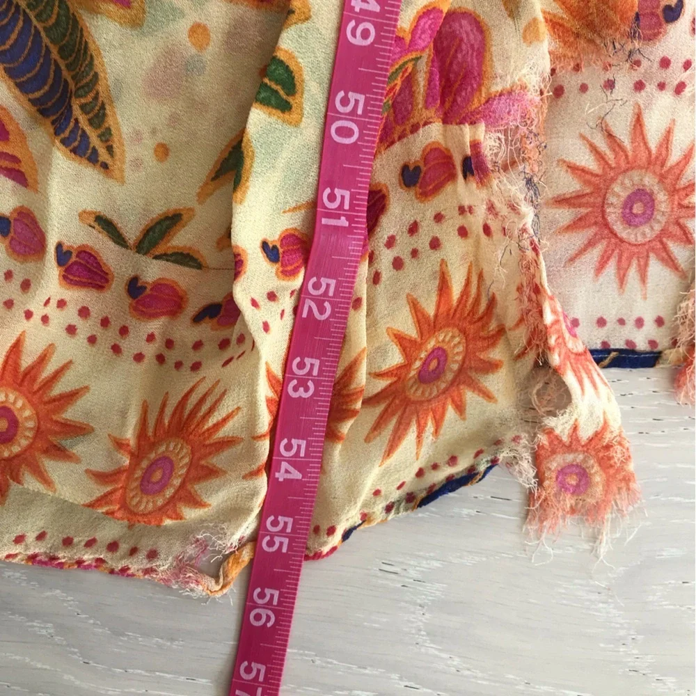 FARM Rio Yellow Rio Tapestry Maxi Dress sz small - Picture 10 of 12